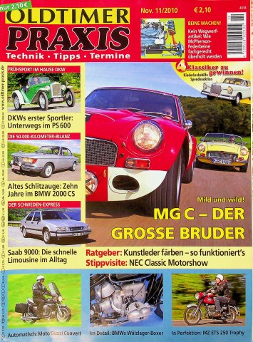Deckblatt Oldtimer Praxis (11/2010)